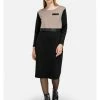 Große Größen HELMIDGE A-Linien-Kleid Dress In Schwarz- Beige Günstig Kaufen