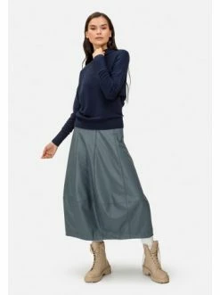 Große Größen HELMIDGE A-Linien-Rock Maxirock In Grau Günstig Kaufen