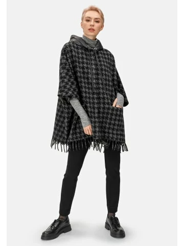 Jacken & Mäntel HELMIDGE Badeponcho Poncho In Grau Schwarz Günstig Kaufen