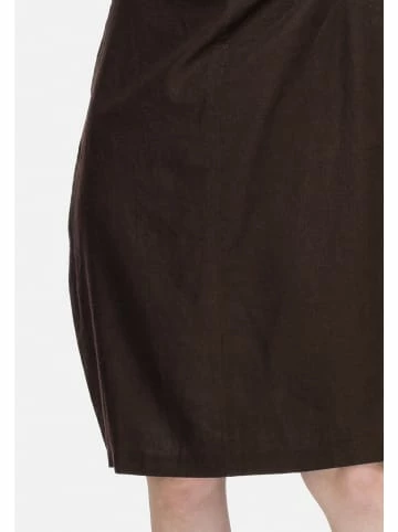 Große Größen HELMIDGE Ballonkleid Aus Leinen-Mix In Braun Günstig Kaufen – Bild 2