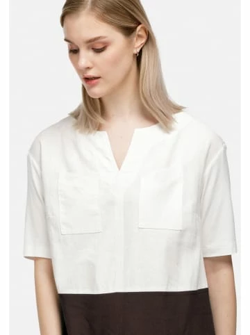 Große Größen HELMIDGE Ballonkleid Aus Leinen-Mix In Braun Günstig Kaufen – Bild 3