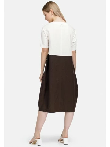 Große Größen HELMIDGE Ballonkleid Aus Leinen-Mix In Braun Günstig Kaufen – Bild 5