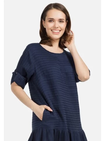 Große Größen HELMIDGE Ballonkleid In Midi-Länge In Dunkel Blau Günstig Kaufen – Bild 2