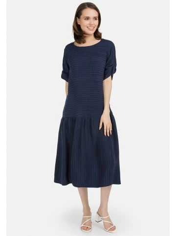 Große Größen HELMIDGE Ballonkleid In Midi-Länge In Dunkel Blau Günstig Kaufen – Bild 3