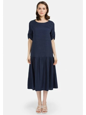 Große Größen HELMIDGE Ballonkleid In Midi-Länge In Dunkel Blau Günstig Kaufen