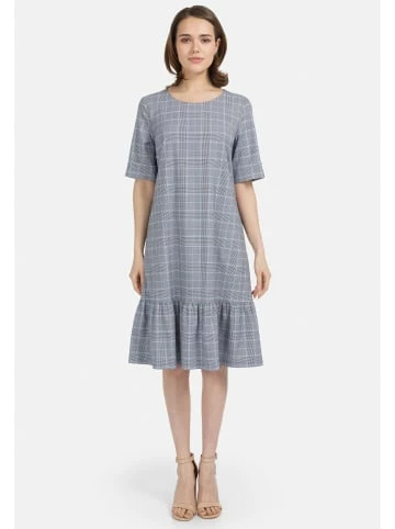 Große Größen HELMIDGE Ballonkleid In Midi-Länge In Grau-hellblau Günstig Kaufen