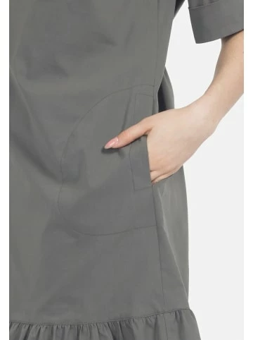 Große Größen HELMIDGE Ballonkleid In Midi-Länge In Khaki Günstig Kaufen – Bild 4