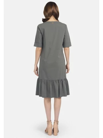 Große Größen HELMIDGE Ballonkleid In Midi-Länge In Khaki Günstig Kaufen – Bild 6