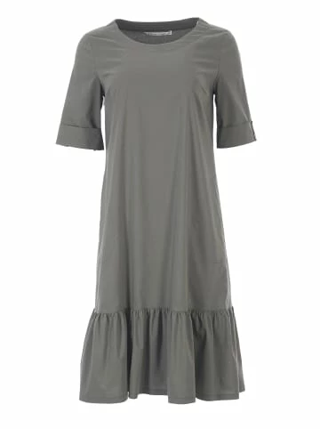 Große Größen HELMIDGE Ballonkleid In Midi-Länge In Khaki Günstig Kaufen – Bild 7