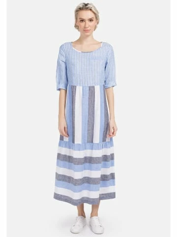 Große Größen HELMIDGE Ballonkleid Maxikleid In Weiss Hellblau Günstig Kaufen