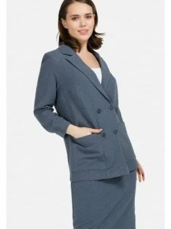 Große Größen HELMIDGE Blazer Blazer In Blaugrau Günstig Kaufen