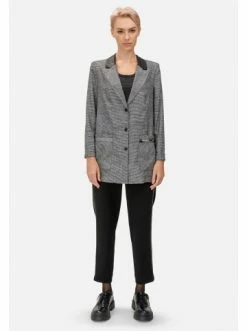 Große Größen HELMIDGE Blazer Blazer In Schwarz Grau Günstig Kaufen