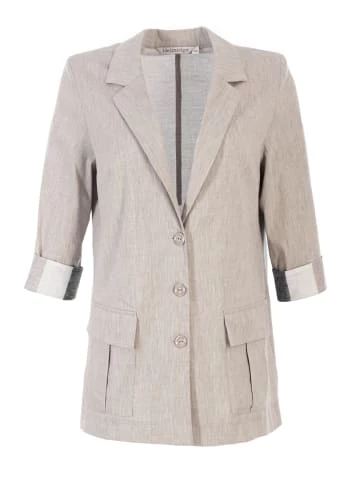Große Größen HELMIDGE Blazer Leichter Blazer In Beige Günstig Kaufen – Bild 6