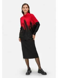 Große Größen HELMIDGE Bleistiftrock Midirock In Schwarz Günstig Kaufen