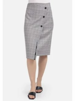 Große Größen HELMIDGE Bleistiftrock Midirock In Schwarz Beige Günstig Kaufen