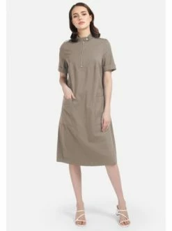 Große Größen HELMIDGE Cargokleid Midikleid In Beige Günstig Kaufen
