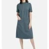 Große Größen HELMIDGE Cargokleid Midikleid In Dunkel Grun Günstig Kaufen