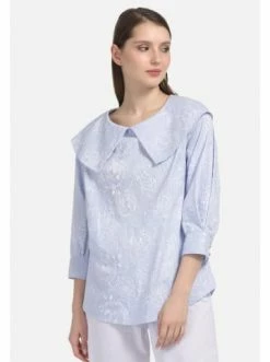 Große Größen HELMIDGE Druckbluse Bluse In Hellblau Günstig Kaufen