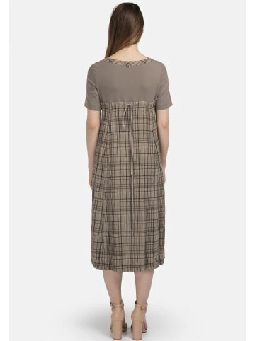 Große Größen HELMIDGE Druckkleid Im Karo-Dessin In Beige Günstig Kaufen – Bild 5