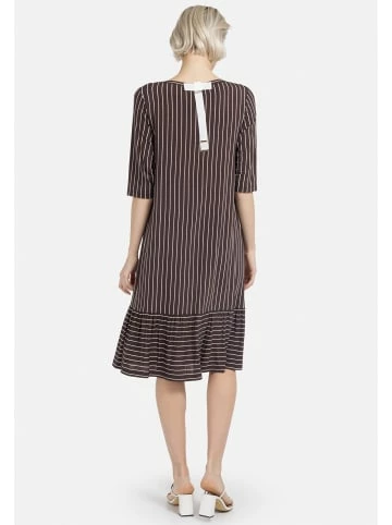 Große Größen HELMIDGE Druckkleid In Gestreiftem Dessin In Braun Günstig Kaufen – Bild 4