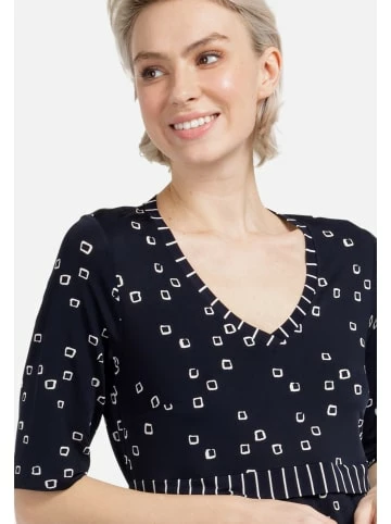 Große Größen HELMIDGE Druckkleid Midikleid In Dunkel Blau Günstig Kaufen – Bild 4