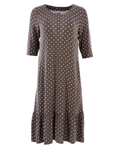 Große Größen HELMIDGE Druckkleid Midikleid In Khaki Günstig Kaufen – Bild 6