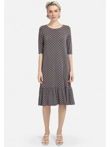 Große Größen HELMIDGE Druckkleid Midikleid In Khaki Günstig Kaufen