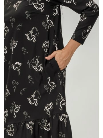 Große Größen HELMIDGE Druckkleid Midikleid In Schwarz Günstig Kaufen – Bild 3