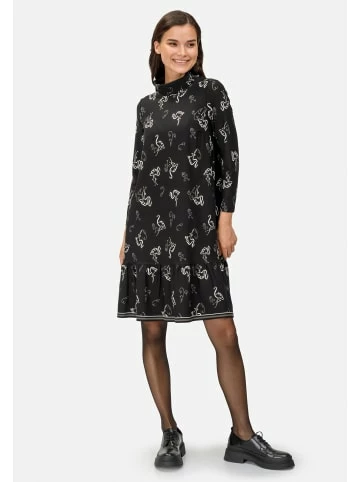 Große Größen HELMIDGE Druckkleid Midikleid In Schwarz Günstig Kaufen