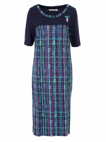 Große Größen HELMIDGE Druckkleid Mit Logo Print In Blau Günstig Kaufen – Bild 6