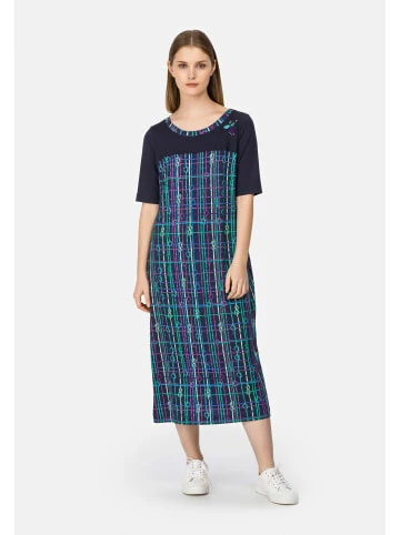 Große Größen HELMIDGE Druckkleid Mit Logo Print In Blau Günstig Kaufen