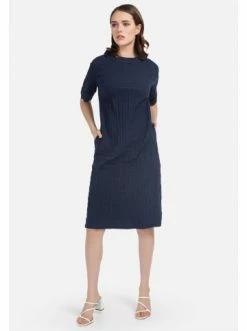 Große Größen HELMIDGE Etuikleid Etuikleid In Dunkel Blau Günstig Kaufen