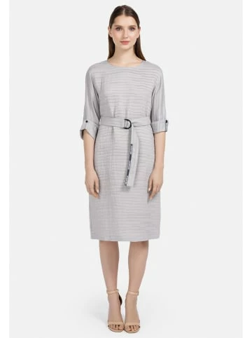 Große Größen HELMIDGE Etuikleid Mit Gürtel In Grau Günstig Kaufen