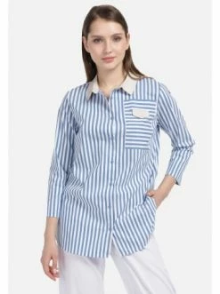 Große Größen HELMIDGE Hemdbluse Hemdbluse In Hellblau Günstig Kaufen