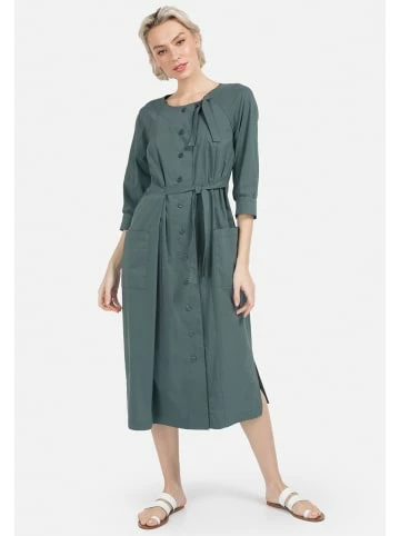 Große Größen HELMIDGE Hemdblusenkleid Maxikleid In Dunkel Grun Günstig Kaufen – Bild 4