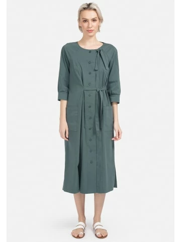 Große Größen HELMIDGE Hemdblusenkleid Maxikleid In Dunkel Grun Günstig Kaufen