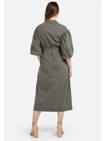 Große Größen HELMIDGE Hemdblusenkleid Maxikleid In Khaki Günstig Kaufen – Bild 5