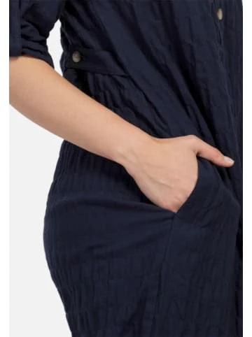 Große Größen HELMIDGE Hemdblusenkleid Midikleid In Dunkel Blau Günstig Kaufen – Bild 2