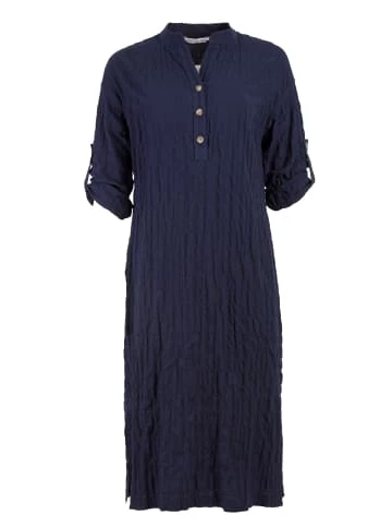 Große Größen HELMIDGE Hemdblusenkleid Midikleid In Dunkel Blau Günstig Kaufen – Bild 6