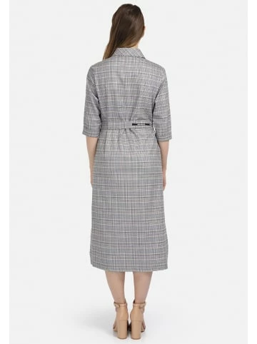 Große Größen HELMIDGE Hemdblusenkleid Midikleid In Kariert Beige Günstig Kaufen – Bild 4