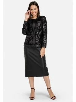 Große Größen HELMIDGE Jackenblazer Jacket In Schwarz Günstig Kaufen