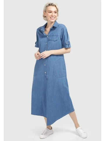Große Größen HELMIDGE Jeanskleid Dress In Blau Günstig Kaufen – Bild 2