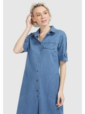 Große Größen HELMIDGE Jeanskleid Dress In Blau Günstig Kaufen – Bild 5