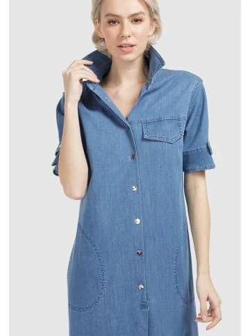 Große Größen HELMIDGE Jeanskleid Dress In Blau Günstig Kaufen – Bild 6