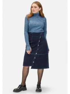Große Größen HELMIDGE Jeansrock Midirock In Blau Günstig Kaufen