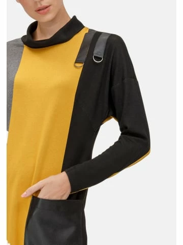 Große Größen HELMIDGE Jerseykleid Midikleid In Gelb Schwarz Günstig Kaufen – Bild 3