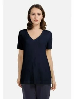 Große Größen HELMIDGE Kurzarmbluse Bluse In Blau Günstig Kaufen