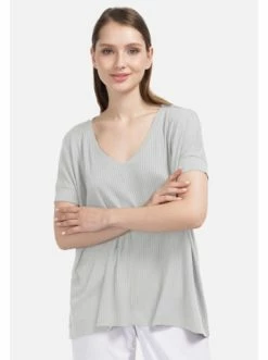 Große Größen HELMIDGE Kurzarmbluse Bluse In Hellgrau Günstig Kaufen