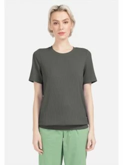 Große Größen HELMIDGE Kurzarmbluse Bluse In Khaki Günstig Kaufen