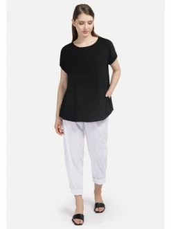 Große Größen HELMIDGE Kurzarmbluse Bluse In Schwarz Günstig Kaufen